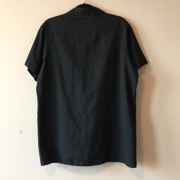 Black Snap Front Short Sleeve Shirt - Picture 5 of 7